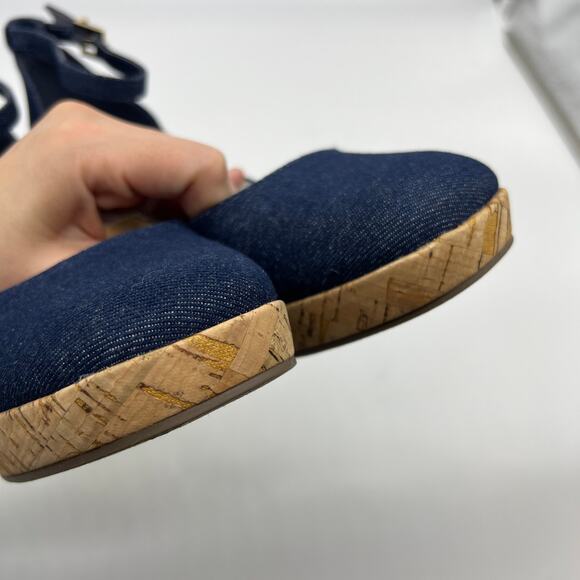 Worthington Womens Panama Block Heel Pumps Denim Size 9.5M - Picture 9 of 12